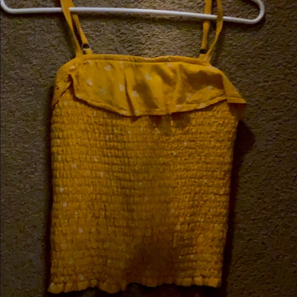 abercrombie kids size XL ribbed yellow tank top